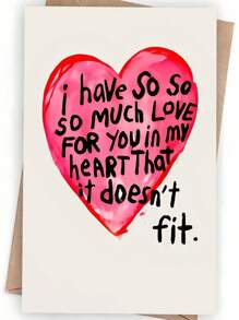 Charming 'I Love You' Greeting Card With Envelope - Perfect For Valentine's Day, Anniversary, Birthday And Proposal