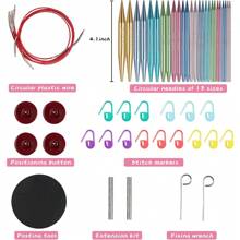 Ruidi 13 Pairs Of Interchangeable Circular Knitting Needles Set - mặc định - Xem 2