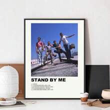 1 pieza Pintura de lienzo con póster de la película "Stand By Me", póster musical, pintura artística para pared, decoración para el hogar, pintura de pared para sala de estar, restaurante, cocina