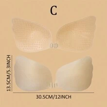 Sujetador autoadhesivo sin espalda para mujer, push-up, invisible, sin tirantes, transpirable y anti-caída, adecuado para vestidos de novia