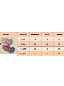 Pantalones cortos a cuadros con volantes y cintura elástica para bebé niña de 3 a 18 meses, pantalones cortos triangulares para verano - Caqui - Ver 6