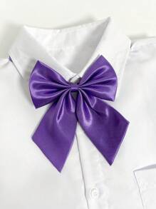 1pc Unisex Solid Color Bow Tie, Suit Necktie, Uniform Tie, Campus/Formal Wear Accessory, Back To School Season - Multicolor - View 22