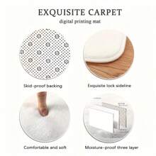 1/2/3pcs Bohemian Kitchen Set, Bohemian Broken Style,, Kitchen Anti-Fatigue Cushion, Corridor Runner, Flannel Material Anti-Slip Soft And Comfortable Easy To Clean, Suitable Bedroom, Living Room, Dining Room, Kitchen, Bathroom, Entrance, Floor - 白色 - 查看 8