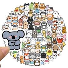 100 张可爱卡通动物涂鸦贴纸，学校用品，返校