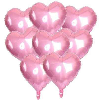 10 Balão Coração Metalizado 22cm 10 Polegadas