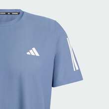 Adidas 2025 Men's OTR B TEE T-Shirt, Knitted Collarless Short Sleeve TIN1515 - Navy Blue - View 5