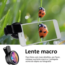 Belifou Smartphone Photography Professional Lens 12.5x Macro Lens 0.45x Wide Angle Lens Lens Accessories For IPhone  Galaxy And Android Phones - Black - View 3