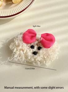 1 Piece Plush Teddy Dog Cute Bangs Hair Clip ,Hair Accessory, Claw Clips, Clips For Hair, Hair Slide, Hair Claws