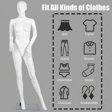 177cm Female Mannequin Full Body Manikin Arms Head 360 Degree Rotatable Display - White - View 6