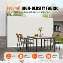 KFFKFF Retractable Side Awning Outdoor Privacy Screen Dimensions Include 79''x 236'' 71''x 138'' 79''x 118'' 79''x 236'' 71''x 118'' 63''x 118'' 71' 'x 138'' 79''x 118'' 180g Polyester Water-Proof Retractable Patio Screen UV 30+ Room Divider Wind Screen For Patio Backyard Balcony Beige Or Gray