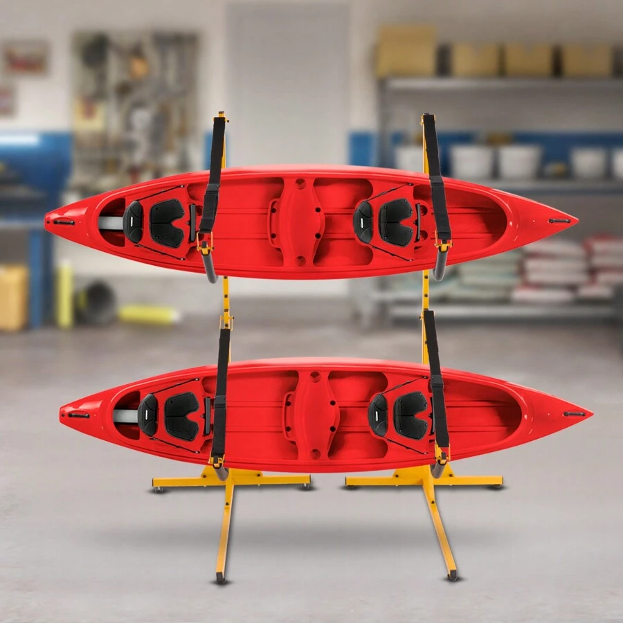Kayak Storage Rack, Freestanding Storage Rack For Kayak, Double Kayak Storage Rack - 노란색 - 보기 1