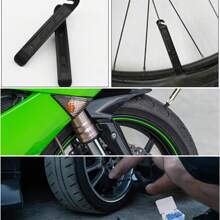 1 Set Kit para reparar pinchaduras de neumáticos de motocicleta al vacío, kit de reparación de neumáticos al vacío con clavos de goma en espiral, adecuado para automóviles y motocicletas - Negro - Ver 4
