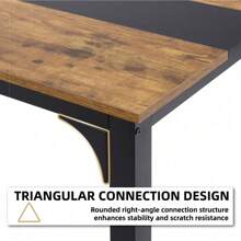 Computer Table Large Office Desk Game Table Writing Desk Workbench Various Sizes Available Home Office Study Modern Simple Wooden Table Thigh Space Metal Frame Rustic
