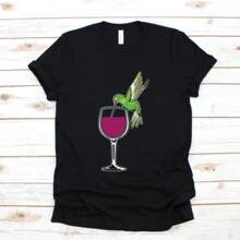 Hummingbird Wine T-Shirt, Funny Hummingbirds Tank Top, Bird Watcher Hoodie, Sweatshirt, Long Sleeve, Kids Tee Apparel Gift