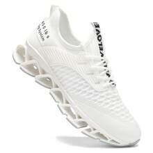 Ladies/Men's Running Shoes Blade Non Slip Fashion Sneakers Breathable Mesh Soft Sole Casual Athletic Walking Shoes - trắng - Xem 6