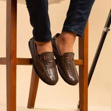 Men's Genuine Leather Moccasins For Everyday Use - 103 咖啡 - 查看 2