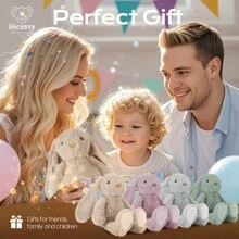 Conejito de peluche suave - Conejito de Pascua de peluche para niños, bebés y adultos, regalo para baby shower, comodidad a la hora de dormir y decoración del hogar