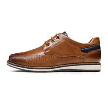 Boy's Comfortable Oxford Dress Shoes Casual & Formal Uniform Footwear - màu nâu - Xem 9