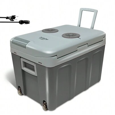  Frigorifero Portatile da Viaggio ✅ Spedizione 72h ✅Termoelettrico 40 Litri AC/DC 12V / 220 - 240V, Briebe, CF1155, Grigio