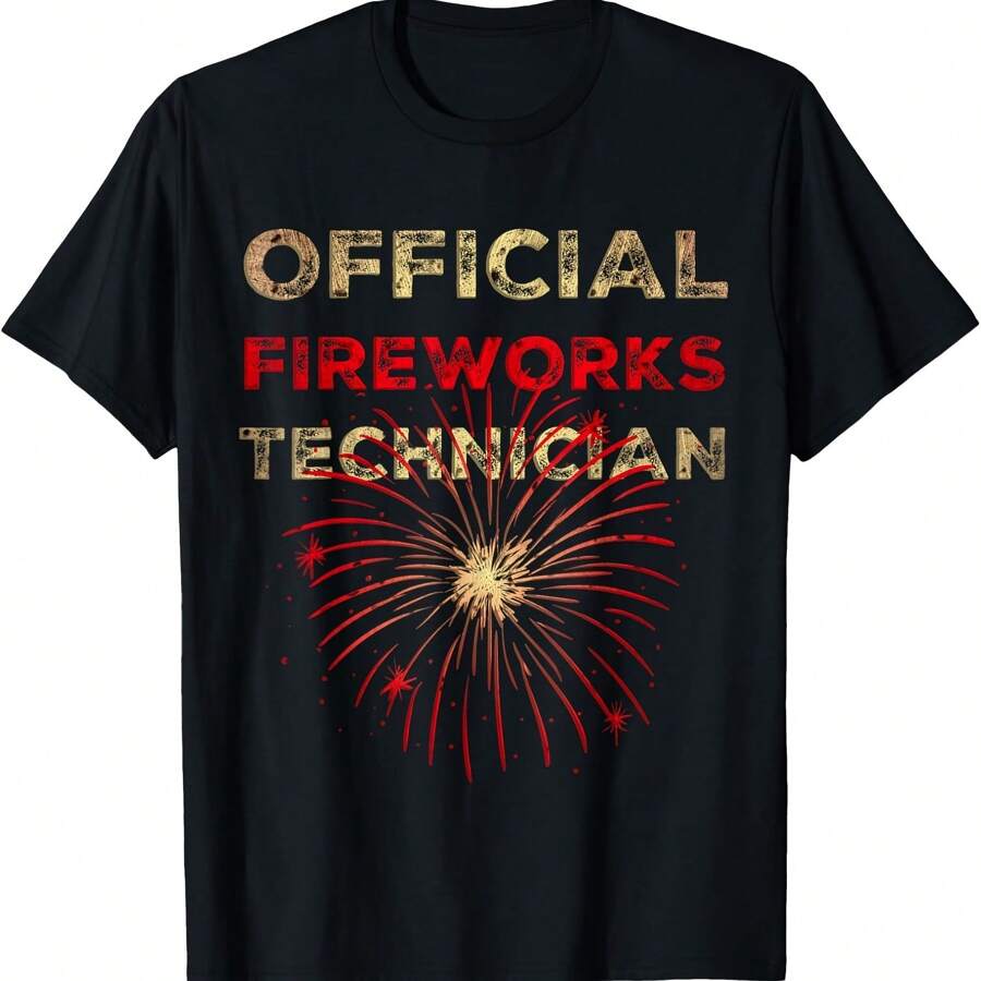 Camiseta del 4 de julio de Fireworks Manager - Negro - Ver 1