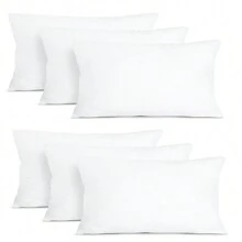 Mercury Textil Relleno de Cojin 2/4/6 Unidades de fibras huecas siliconadas de 100% Poliéster, de Alta recuperación, Super Suave Mullido, Antialérgico,  para Sofá,Cama,Coche. Variedad de Medidas 30x50/40x40/45x45/50x50/60x60/50x70/40x60✅Entrega Gratuita 24/48h a España (Península)✅ Entrega Rápida