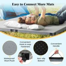 Foldable Camping Mattress Indoor Outdoor Sleeping Mat With Carrying Bag - Grey - View 5