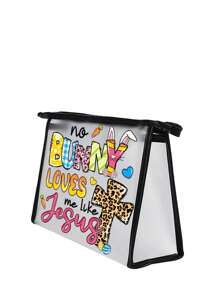1 Pieza, Bolsa de Maquillaje para Mujer, Bolsa de Almacenamiento de Viaje, Monedero, Bolsa de Playa, Regalo Vacacional, Para Obsequiar a Amigos, Vibras Bohemias