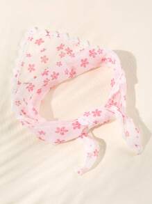 1 buc. Eșarfă elegantă pentru femei, stil francez, cu flori roz și fluture, stil rustic dulce, potrivită pentru purtare zilnică, festivaluri, Ziua Îndrăgostiților, petreceri, vacanță, fotografii la plajă, accesorii de păr, bandă de păr elegantă, bandă de păr - Roz - Vizualizare 7