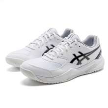 Asics 男士网球鞋 GEL-DEDICATE 8，舒适缓震回弹稳定支撑轻便运动鞋，适合训练、健身、通勤、旅行、休闲穿着 1041A408-101 - 白色/黑色 - 查看 4