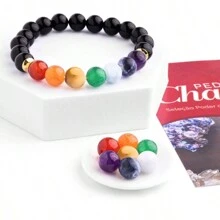 Natural Stone Wire 7 Chakras Approx. Crafts Protection Guides - 7 個脈輪 - 查看 8