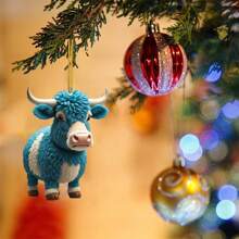 Christmas Cow Ornaments Hanging Cow Decorations Cute Christmas Tree Ornaments For Home Office Party - Style 10 - View 5