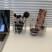 1PC Multi Functional Storage Basket, Drain Basket, Household Kitchen Seasoning, Coffee, Fruit, Vegetable Basket, Desktop Cosmetics Square Storage Basket, Desktop Neat Storage Basket , Makeup Room Decor - Multicolor - View 9