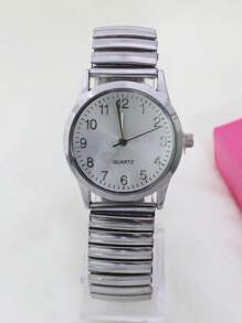 Women's Fashion Watch With Elastic Strap - Bạc - Xem 3