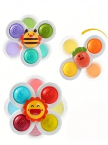 WeRein 1 Suction Cup Rotating Baby Toy 12-18 Months Old, 1-3 Years Old Baby Rotating Top Sensory Toy, Baby Teasing Dent Toy, 1-2 Year Old Boys And Girls Christmas Birthday Gift Toy Baby Toy, Toddler Toy, Sensory Toy, Toy, Christmas Halloween Thanksgiving Baby Toy, Dent, Baby Game, Baby Toy, Baby Toy