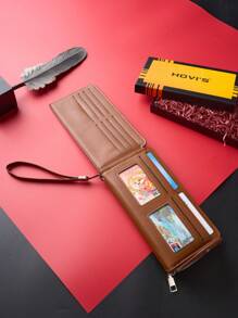 多功能时尚商务手拿包，轻便多卡槽大容量拉链年轻人钱包情人节礼物情人节男士礼物情人节假期学校运动生活男士钱包夏季夏包春假包礼品包包手提包