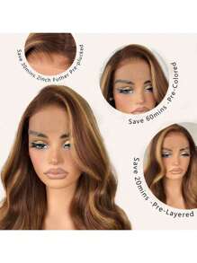13x4 Synthetische Lace Front Pruik, Honingblonde Body Wave Lace Front Pruiken Voorgeplukt Lijmloze Pruik Voor Vrouwen 26inch Klaar Om Te Dragen Pruiken Beginnersvriendelijk