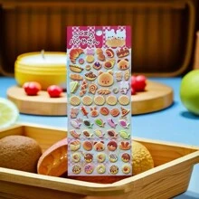 2 件可爱熊汉堡和泡泡贴纸，创意面包贴纸、DIY 工艺品，适用于手机壳、笔记本电脑