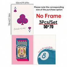 Bộ 3 tranh in hộp diêm màu nước, áp phích vải canvas diêm hợp thời trang, tranh tường hộp diêm cổ điển, tranh in thẩm mỹ màu hồng vui nhộn cho trang trí nhà chung cư - Nhiều màu - Xem 17