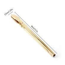 1pc Easy Grip Gold Tongs, Stainless Steel Food Tongs For Household