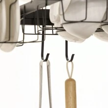 HOMCOM Large Dish Drainer Rack Over The Sink, 2 Tier Dish Rack For Kitchen Counter, Space Saving Dish Drying Rack, Black - Black - View 9