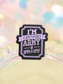 1pc Enamel Cartoon Funny Creative Metal Decorative Lapel Pin, Gift For Fans And Friends - Multicolor - View 1