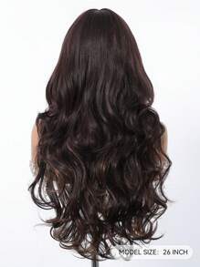 26 Inch Brown Long Curly Wigs For Women Natural Synthetic Heat Resistant Hair Wig Daily Party Cosplay Wigs - Black - View 7