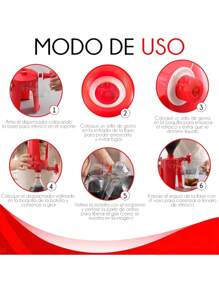 Dispensador De Refresco, Despachador Refill De Bebidas Gaseosas - Rojo - Ver 8