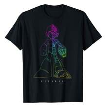 MEGAMAN Classic T-Shirt Women's Short-Sleeved T-Shirt, Fashionable Cotton, Comfortable And Versatile.