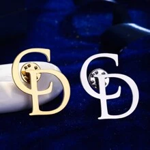 1pc Personalized Stainless Steel Custom Name Letter Brooch, Initials Brooch Pin, Women's Fashion Accessories For Clothing, Perfect Gift For Women