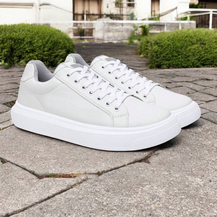 Men's Social Urban Anatomical Elegant Comfort Sneakers - 白色 - 查看 1