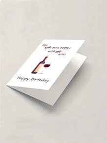 Tarjeta de cumpleaños divertida con tema de vino - 'La edad mejora con el vino' - regalo perfecto para familiares, amigos y seres queridos