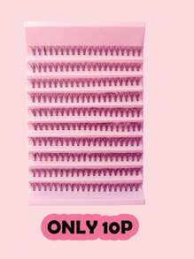 200pcs Deluxe False Eyelash Extension Kit - 10/30/40/50D Natural Individual Wispy Cat Eye Lashes & Doll Cluster Eyelashes, C/D Curl Mixed, 12-16mm Length, Extremely Thick & Voluminous Lash Set