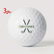 3/6 pièces Balles de golf personnalisées - Créez vos propres balles de golf, un cadeau parfait pour les golfeurs et les passionnés - Fabriquées en caoutchouc durable, double couche de qualité compétition, convient pour les cadeaux uniques et les événements mémorables - Idéal pour les golfeurs, les mariages, les tournois et les occasions spéciales