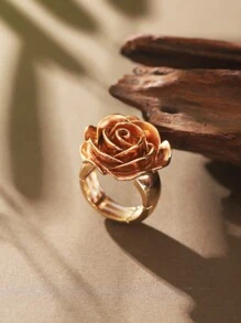 SophiaXuan 1 件波西米亚风格弹性环氧树脂和锌合金戒指，带彩色几何花朵设计，适合女性作为周年纪念、生日礼物情人节、妈妈、母亲、母亲节、礼物 - 花 - 查看 13